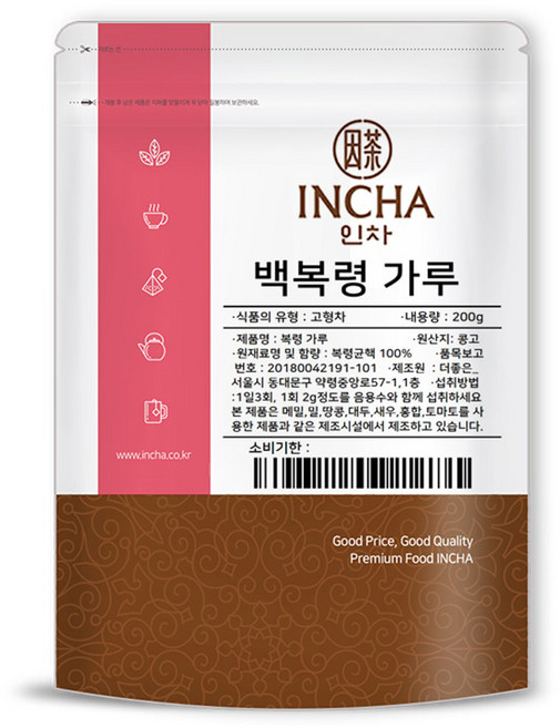 인차 백복령 가루, 200g, 1개
