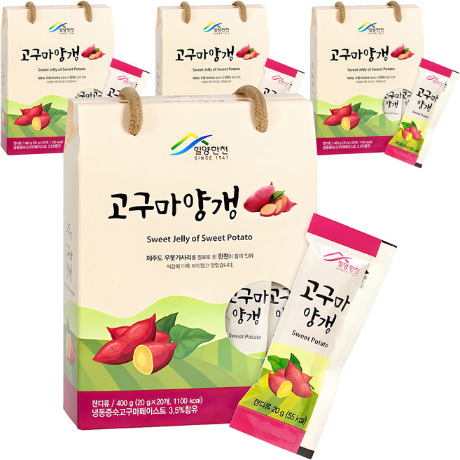 밀양한천 고구마양갱, 400g, 4개