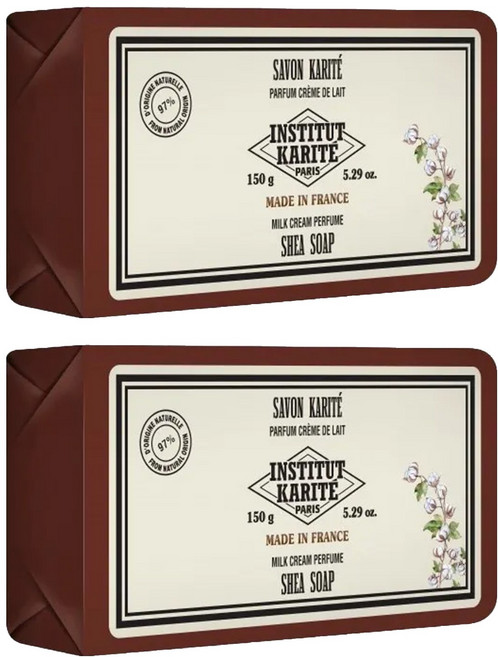 INSTITUT KARITE PARIS 巴黎乳油木 純淨秘密花園香氛手工皂 牛奶乳霜, 150g, 2個