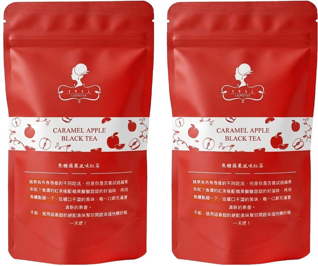 午茶夫人 焦糖蘋果風味紅茶包, 2g, 10包, 2袋