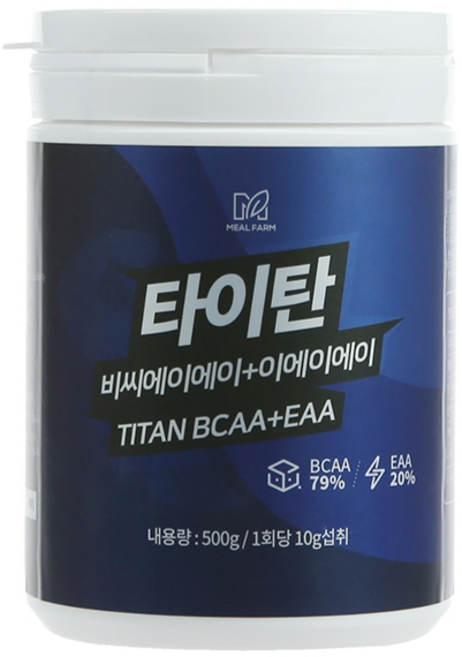 밀팜 타이탄 BCAA EAA 아미노산 헬스보충제, 1개, 500g