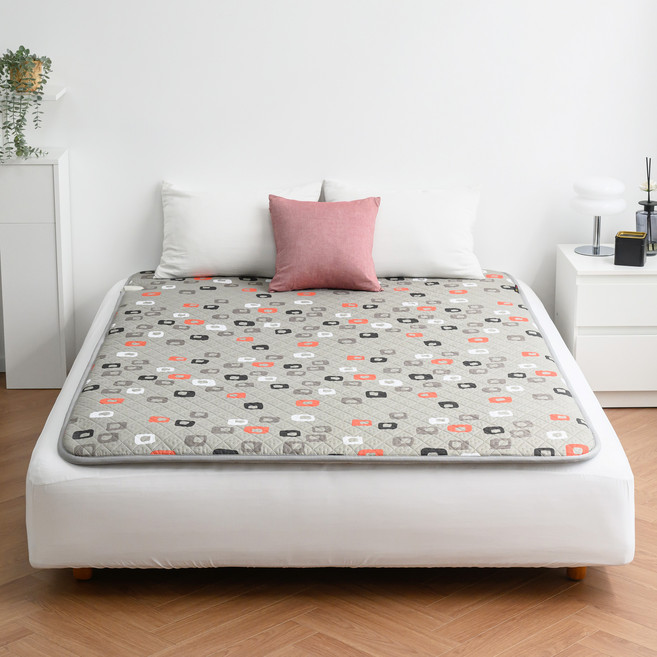 한일의료기 3cm두께 전자파없는 탄소매트 침대 전기매트 전기요 온열 장판, 15 아트 그레이, 싱글(100 x 200 x 2.5 cm)