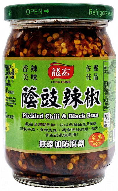 龍宏 蔭豉辣椒, 380g, 1罐