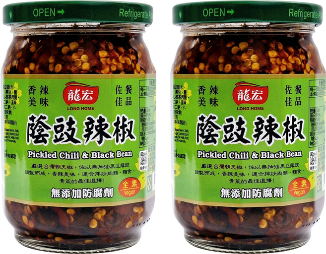 龍宏 蔭豉辣椒, 380g, 2罐