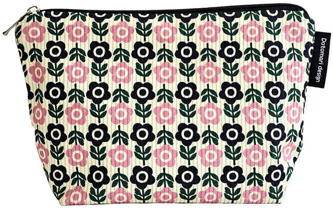 도토마리 다용도 메이크업 파우치, 핑크플라워