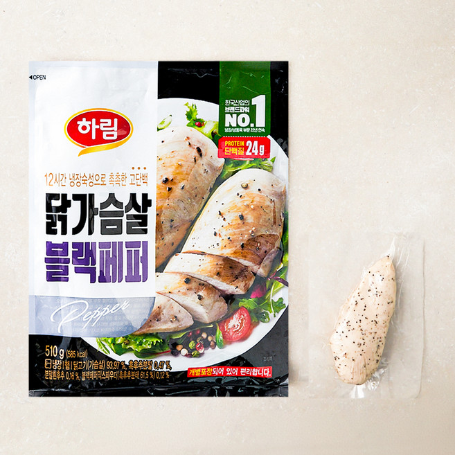 하림 닭가슴살 블랙페퍼, 510g, 1개입, 1개