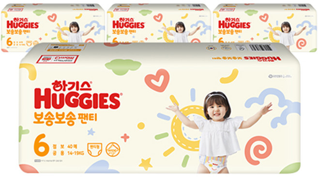 하기스 NEW 보송보송 팬티형 기저귀 공용, 6단계, 160매