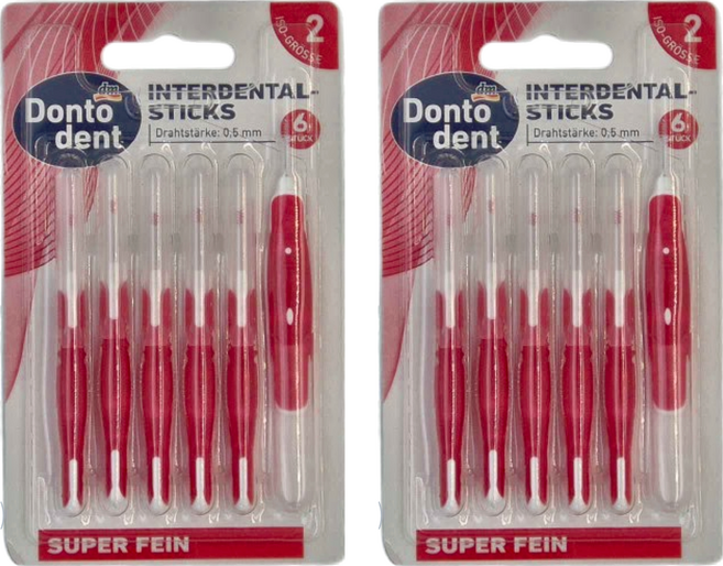 dm Dontodent 齒間刷, 0.5mm, 6入, 2組