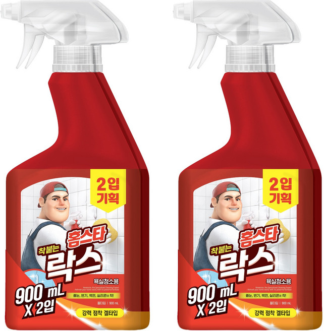 홈스타 착 붙는 락스 스프레이, 900ml, 4개