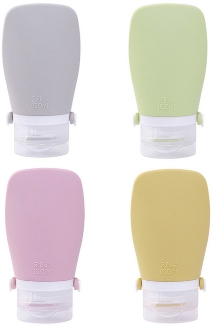 코살루 여행용 화장품 실리콘 공병 4종 x 60ml 세트, 1개, 그린