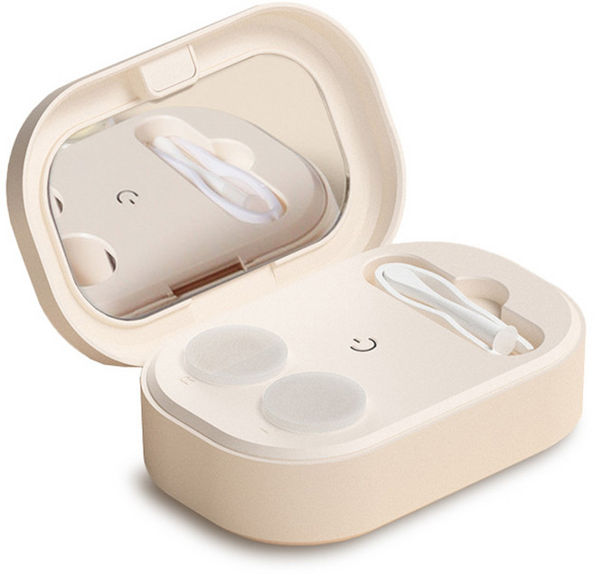 오아 UV 듀얼 초음파 살균 렌즈세척기, 아이보리, 1개