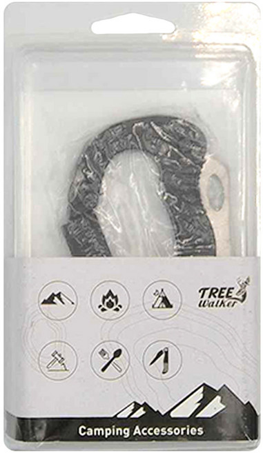 TREEWalker 五合一D型登山扣 鋼刀 十字起子 一字起子 開瓶器, 1個, 黑色