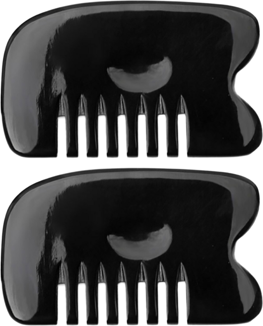 물소뿔 빗괄사, 2개