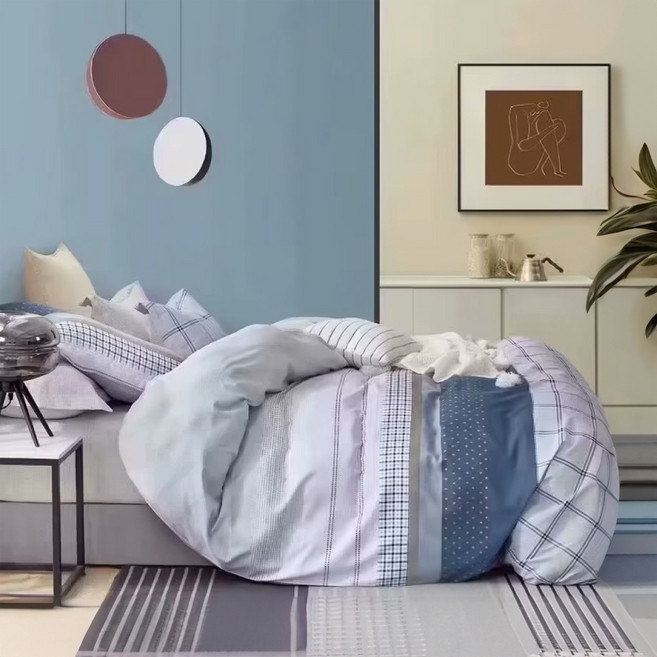 A-ONE 雪紡棉被套 100%聚酯纖維+磨毛處理 環保印染 耐洗染色堅牢度4-5級, 亞伯勒