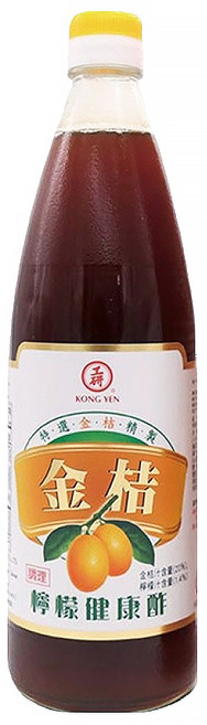 KONG YEN 工研 金桔檸檬健康醡, 590ml, 1瓶