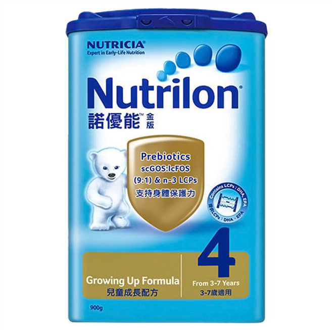 Nutrilon 諾優能 金版兒童成長配方 4號 3~7歲, 900g, 1罐