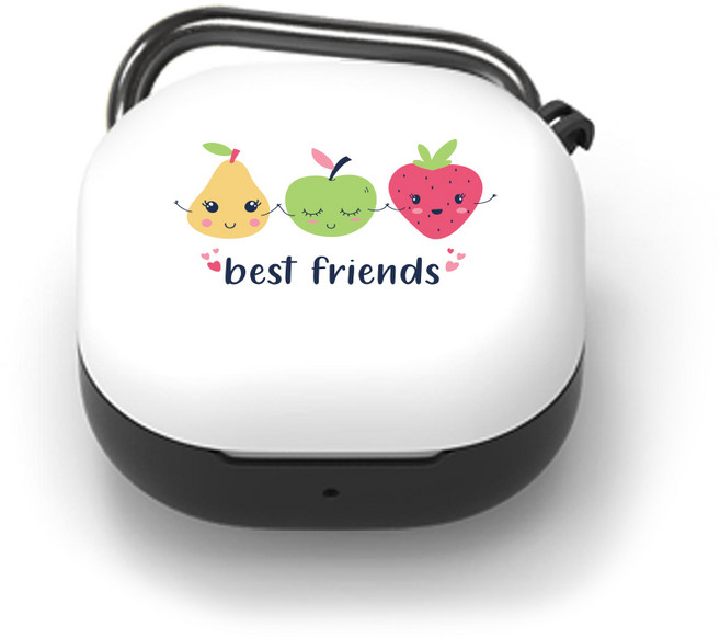 누아트 버즈라이브/버즈프로/버즈2 디자인 하드케이스, 배사과딸기