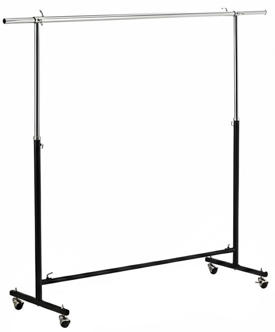 球輪單桿衣架, 銀色 + 黑色