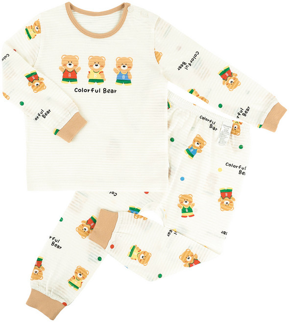 메이키즈 아동용 쓰리베어 9부 변화지 상하의 세트