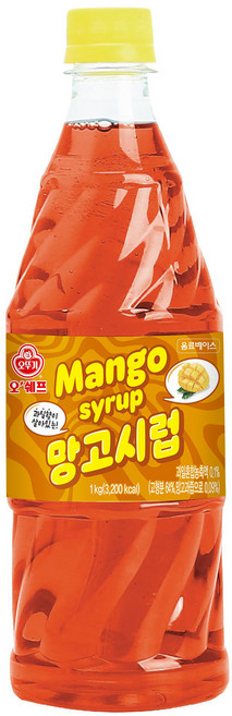오쉐프 망고시럽, 1kg, 2개