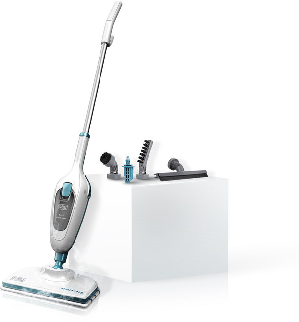 블랙앤데커 5in1 핸디 스틱 다용도 스팀청소기, FSMH13E5, 화이트