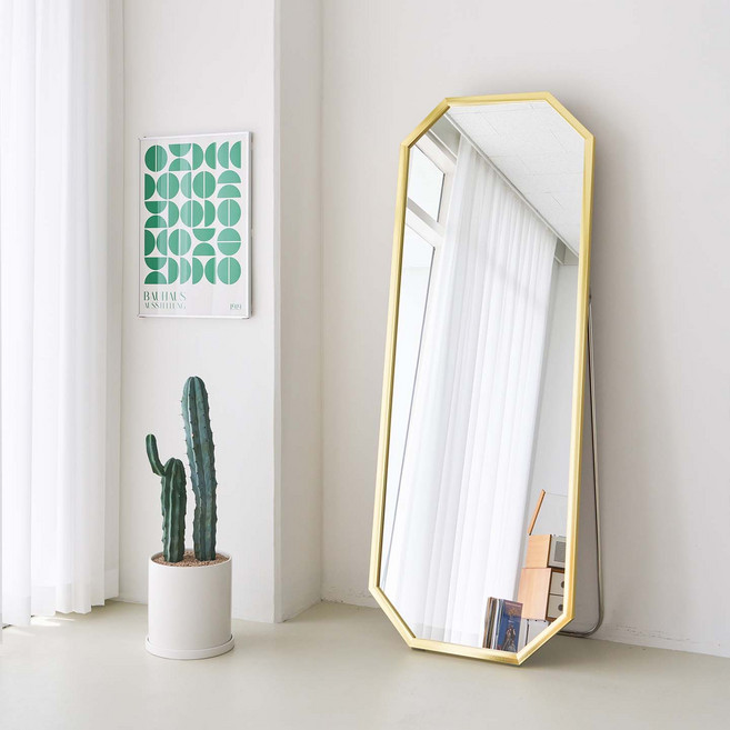 에이스홈 코코 팔각 와이드 스탠드 전신거울, 골드