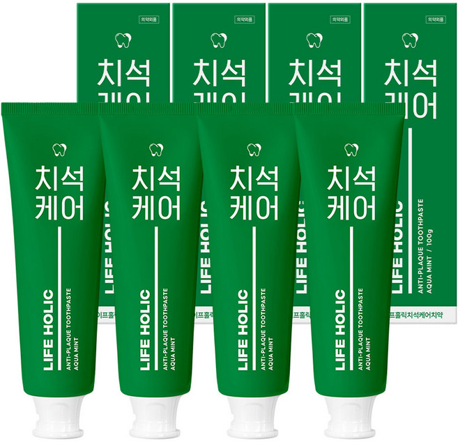 라이프홀릭 치석케어 치약, 100g, 4개