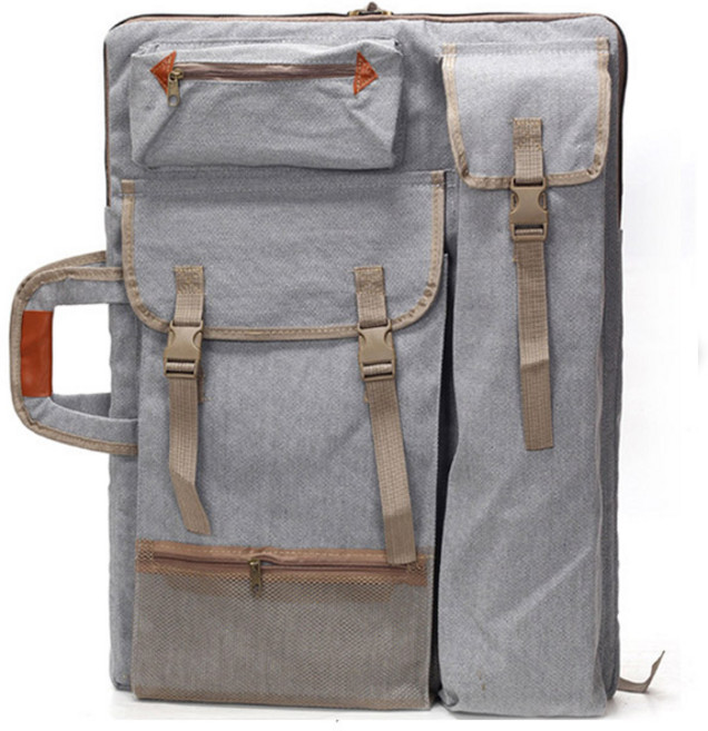 벨리안 다기능 캔버스 가방 이젤 드로잉 백팩 그레이