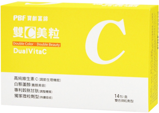 PBF 寶齡富錦 雙C美粒, 14包, 3g, 1盒