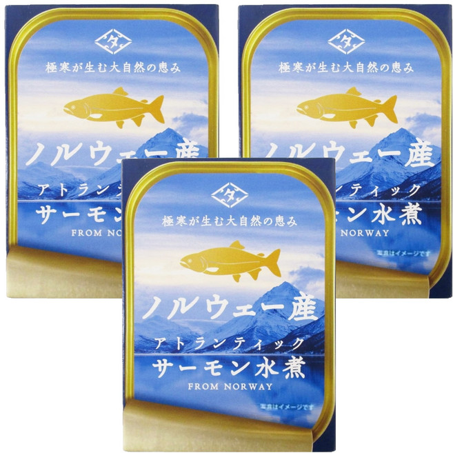 Choshita 田原挪威鮭魚水煮罐, 90g, 3罐