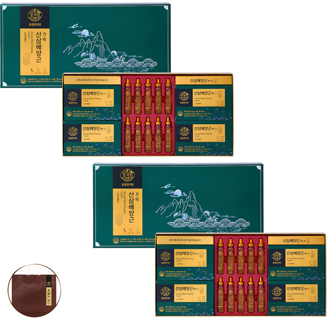 천지인 산삼배양근 혼합 세트 + 쇼핑백, 2세트
