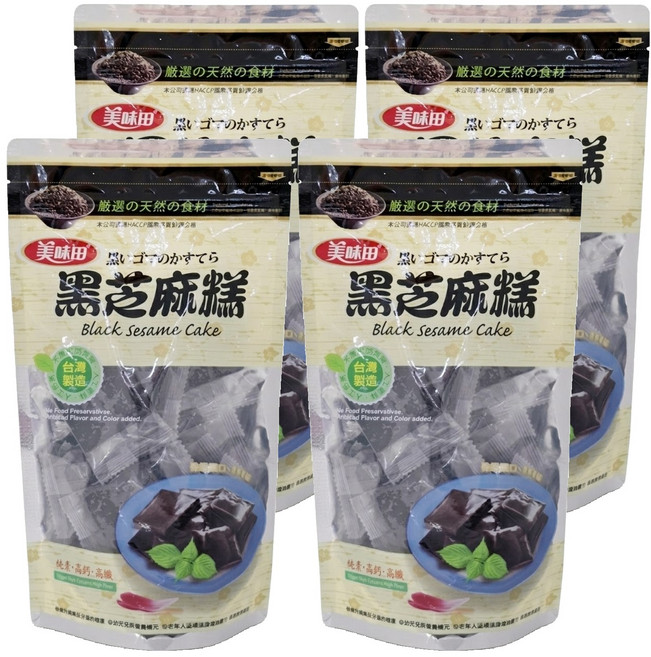 美味田 黑芝麻糕 18包, 450g, 4袋