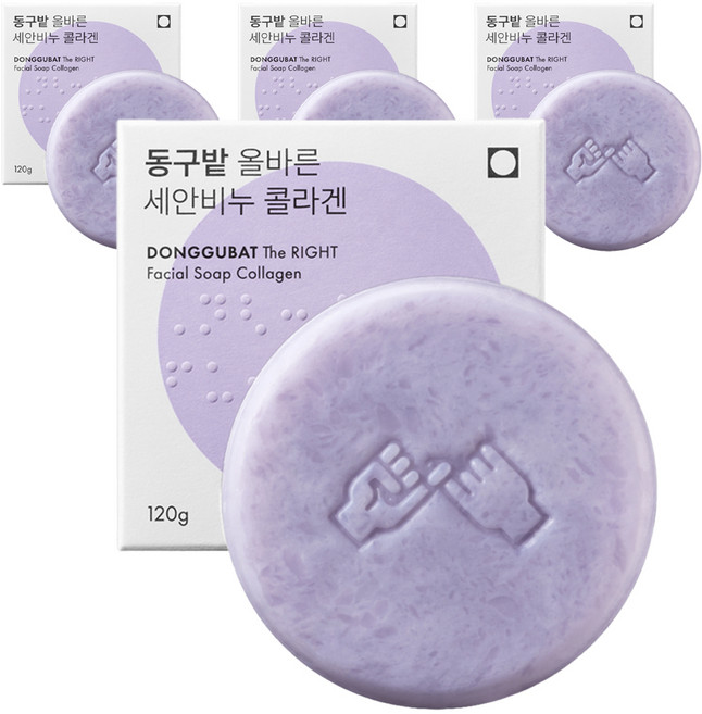 동구밭 올바른 콜라겐 세안비누, 120g, 4개