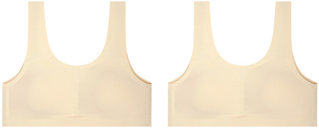 맬러뮤트 스킨라이크 누디 노와이어 브라탑 2p