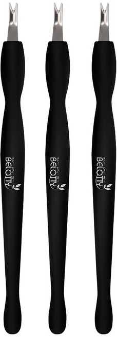벨로티 V-CUT 큐티클제거기, 무광블랙, 3개