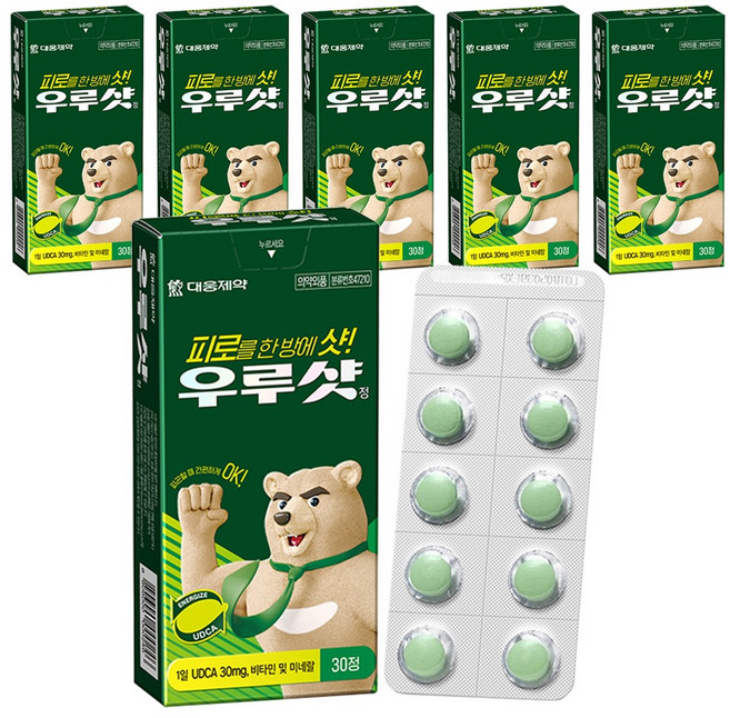 대웅제약 우루샷 정 피로회복제, 30정, 6개