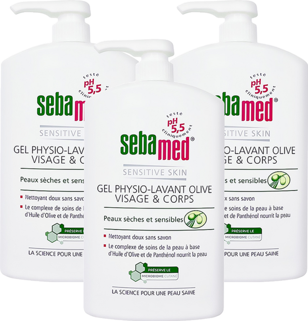 sebamed 施巴 橄欖潔膚露, 1L, 3瓶