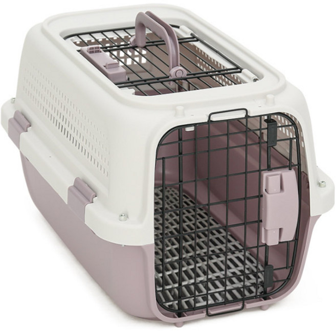 딩동펫 반려동물 파스텔 켄넬, 핑크, 1개