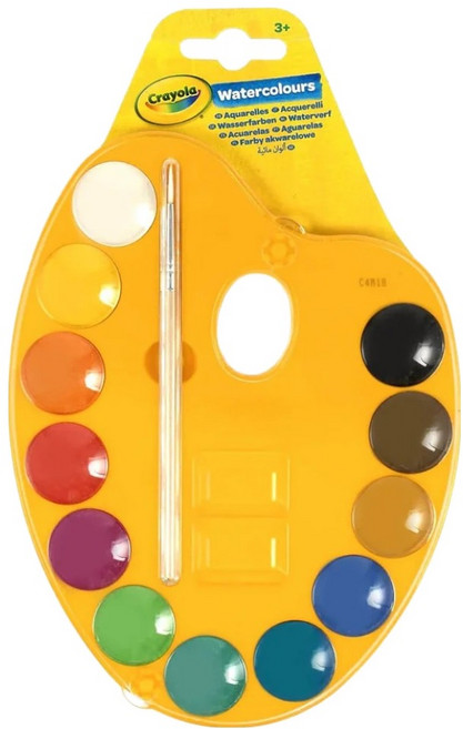 Crayola 繪兒樂 可水洗水彩, 12色, 57g