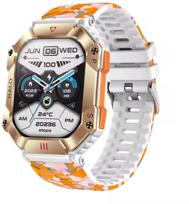 MIVSEN 智慧手錶 KR80, 迷彩金, 2吋, 藍牙, 1個