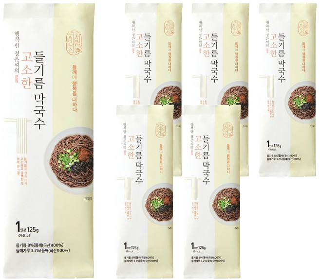 지리산처럼 고소한 들기름 막국수, 125g, 6개