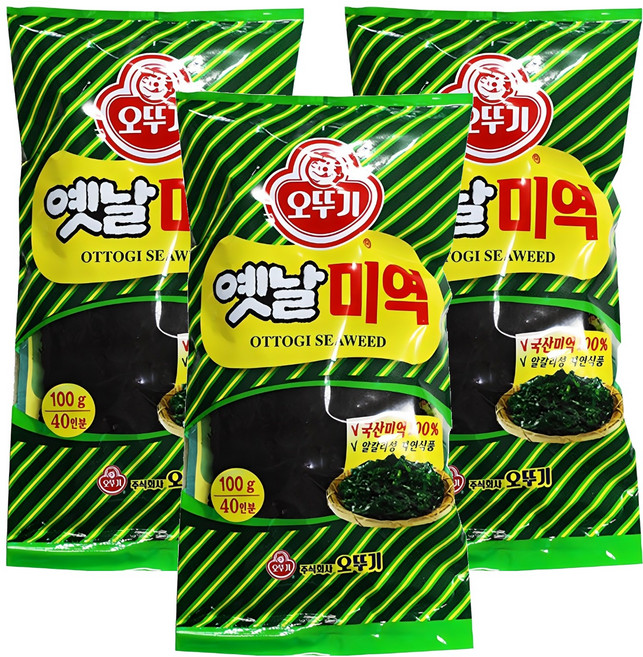 오뚜기 옛날 미역, 100g, 3개