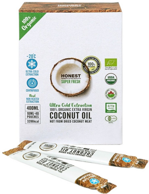 어니스트 유기농 엑스트라버진 코코넛오일 40p, 400ml, 1개