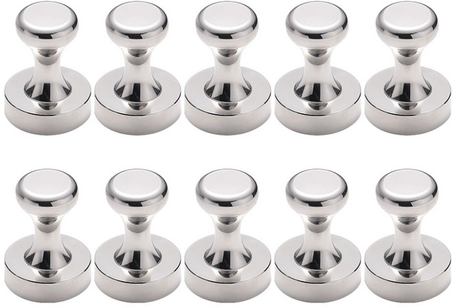 마켓플랜 체스형 초강력 네오디움 자석 걸이 20mm, 실버, 10개