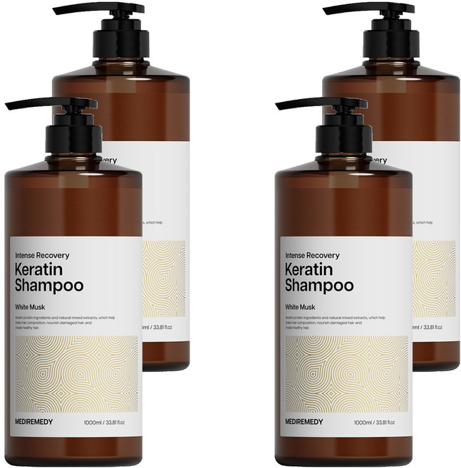 메디레머디 인텐스 리커버리 극손상 단백질 샴푸, 1L, 4개