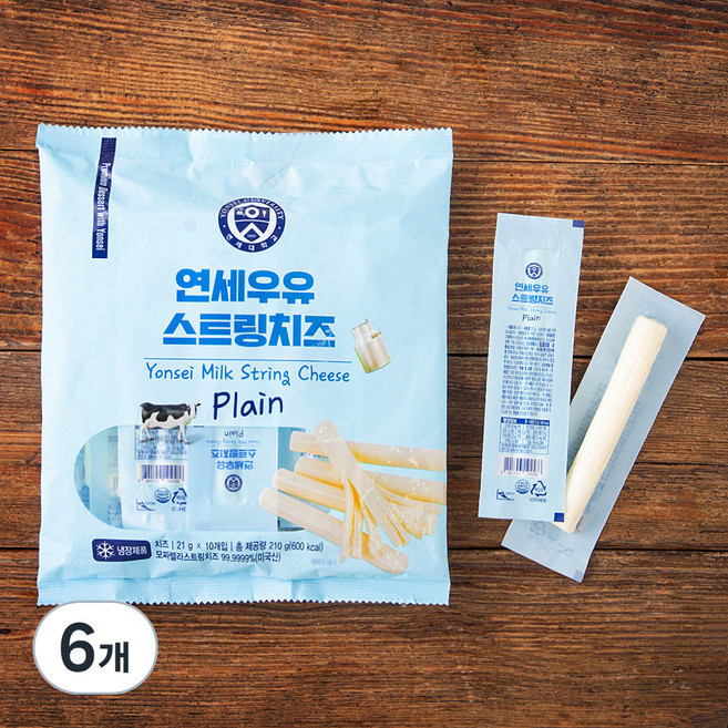 연세우유 스트링치즈, 21g, 10개입, 6개