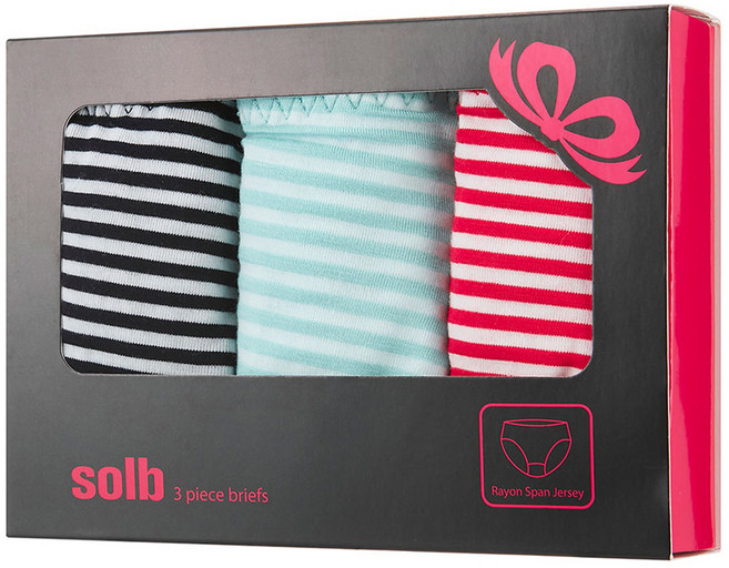 솔브 면 모달 스트라이프 요일팬티 3종 세트 SPTC3333C0