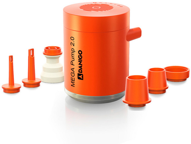 다니고 미니 메가 에어펌프, 오렌지 + 화이트, 1세트