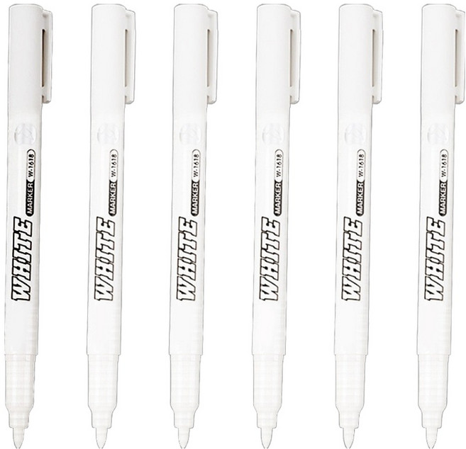 다다 유성 마카펜, 화이트, 6개