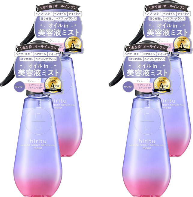 hiritu 平衡修護鎖水保濕精華噴霧 杏桃 + 茉莉, 150ml, 4瓶